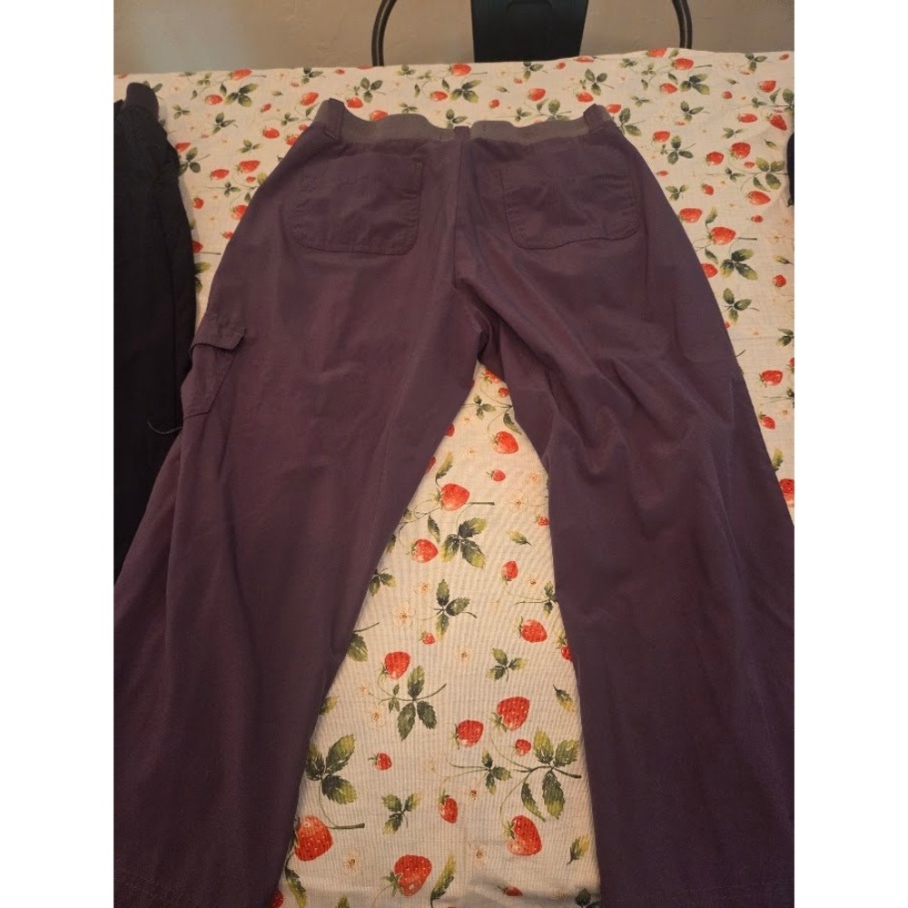 Lot of 3 Riders by Lee Women Capri Cargo Pants Size 14M Black Purple Stretch - Picture 8 of 11